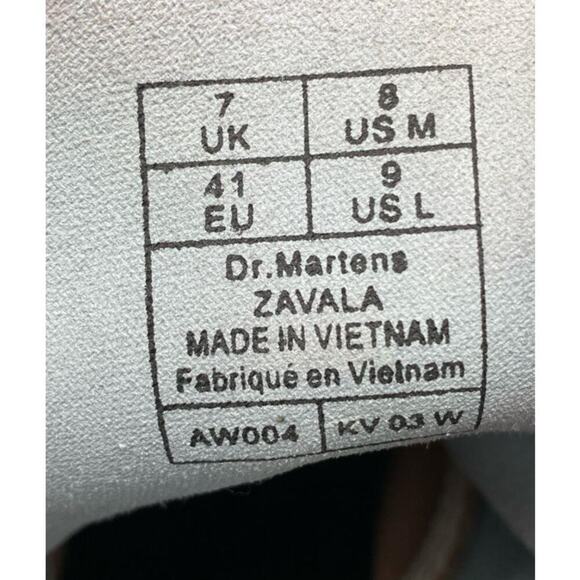 Dr. Martens Zavala White Black Leather Combat Boot Size 9 Doc Marten Booties - Picture 6 of 7